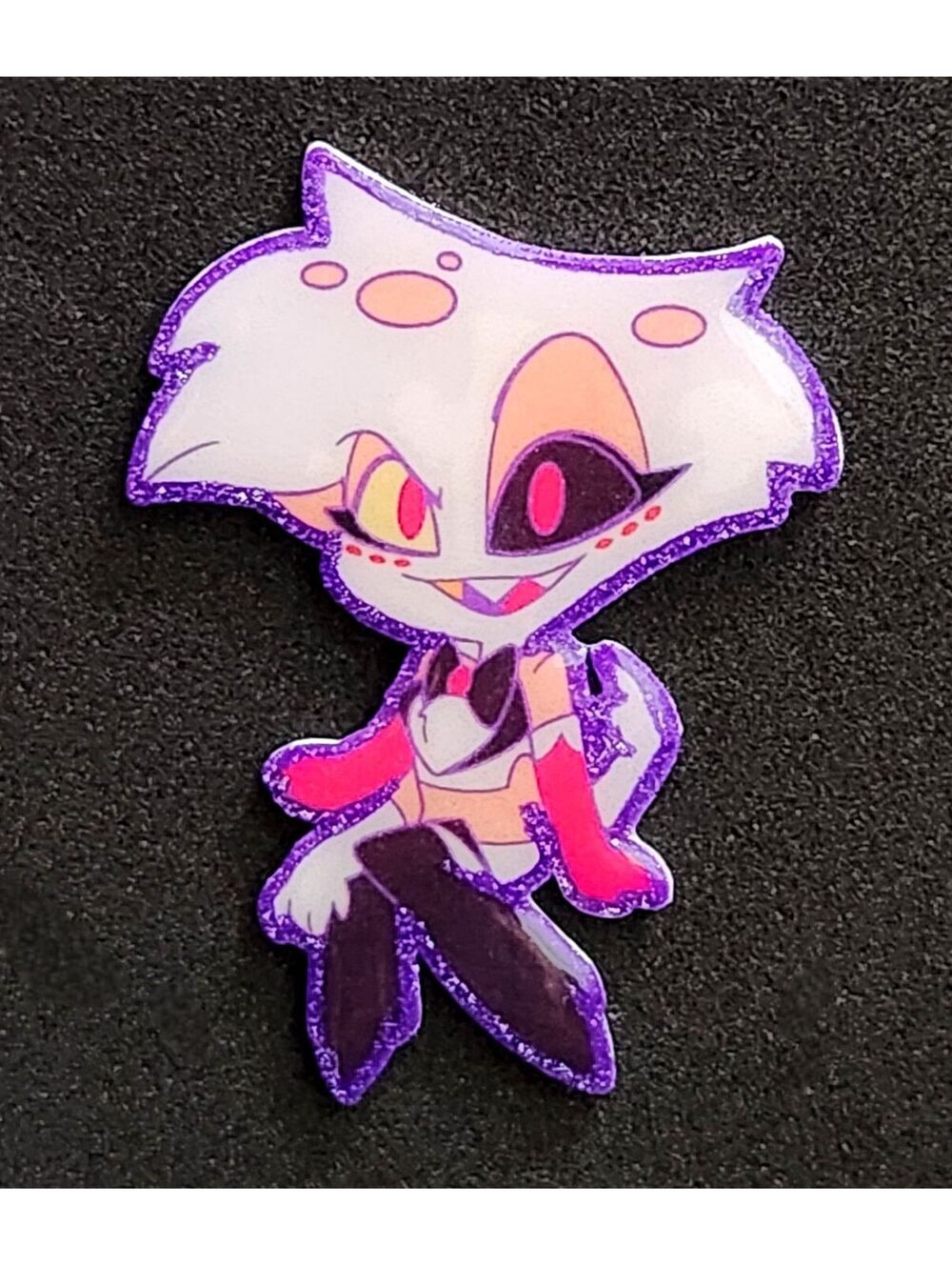 Angel Dust glitter pin  - Hazbin Hotel